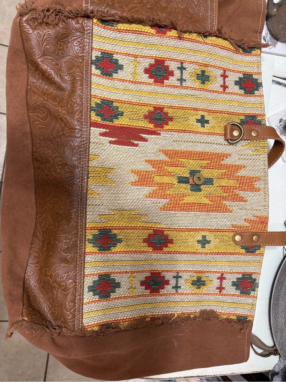 Southwestern Boho Weekender Tote Bag - Picture 9 of 9